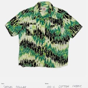 Levis Vintage Green cotton Patterned Men's Shirt